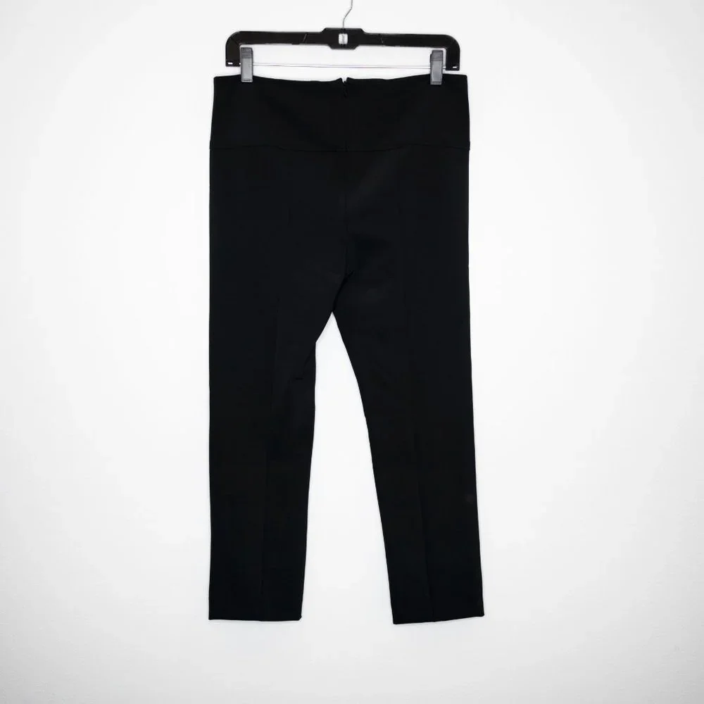 Veronica Beard Zip Back Scuba Pants Black Ankle Cropped Capsule Minimalist F11 - Picture 5 of 8